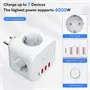 7in1 220V+USB utazó elosztó kocka