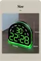 Félköríves LED digitális ébresztőóra