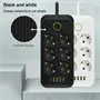 Tűzálló 6-os elosztó 5 USB porttal - F06U /2500W, 2 méter/