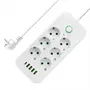 Tűzálló 6-os elosztó 5 USB porttal - F06U /2500W, 2 méter/