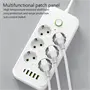 Tűzálló 6-os elosztó 5 USB porttal - F06U /2500W, 2 méter/