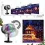 LED dekoráció projektor RGB hulló hópelyhek